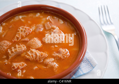 Callos a la madrileña serving, close view. Madrid, Spain. Stock Photo