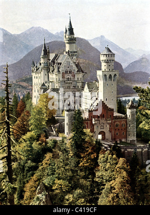 Neuschwanstein Is The Castle Of King Ludwig Stock Photo - Alamy