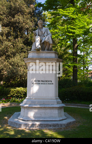 Pietro Paleocapa in Giardini Papadopoli park Venice Italy Europe Stock Photo