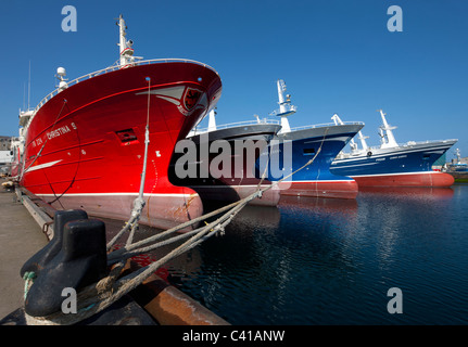 Fishing boats in Fraserburgh harbour, Aberdeenshire, Scotland Stock Photo