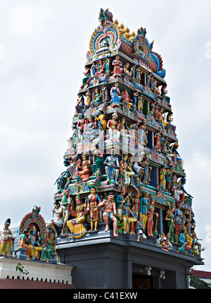 The Colourful Sri Mariamman Hindu Temple in Chinatown Singapore Republic of Singapore Asia Stock Photo