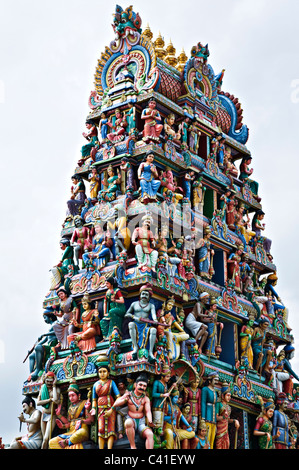 The Colourful Sri Mariamman Hindu Temple in Chinatown Singapore Republic of Singapore Asia Stock Photo