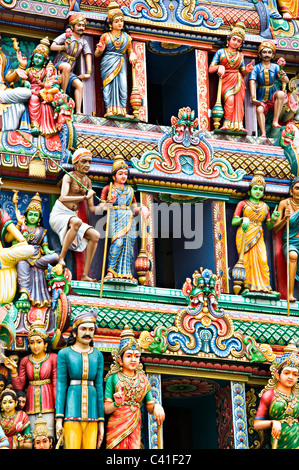 The Colourful Sri Mariamman Hindu Temple in Chinatown Singapore Republic of Singapore Asia Stock Photo