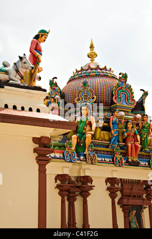 The Colourful Sri Mariamman Hindu Temple in Chinatown Singapore Republic of Singapore Asia Stock Photo