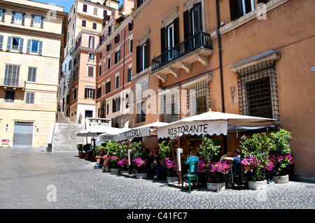 A restaurant in Piazza di Spagna, Pienza, Tuscany. The town was ...