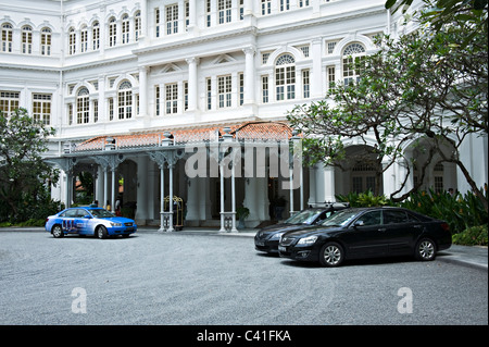 The Famous Colonial Style Raffles Hotel in Beach Road Singapore Republic of Singapore Asia Stock Photo