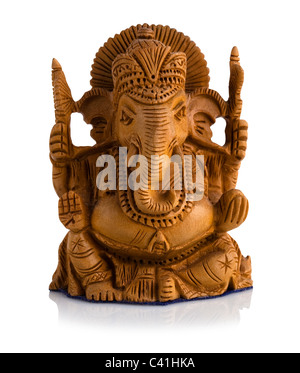 Sandalwood statue of Ganesha Stock Photo