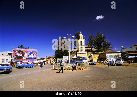 Colorful scenes in the old city of Harar. Stock Photo