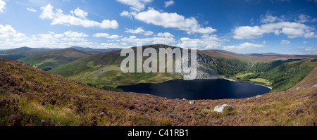 View over Lough Tay and the Wicklow Mountains, County Wicklow, Ireland. Stock Photo