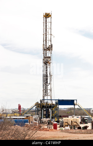 Flex drill rig operating, Texas Stock Photo