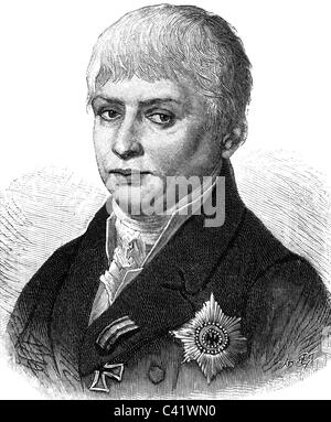 Stein zum Altenstein, Karl Sigmund, 1.10.1770 - 14.5.1840, Prussian politician, Minister of Education 1817 - 1840, portrait, wood engraving, 19th century, , Stock Photo