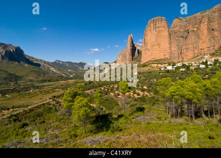 Los Mallos de Riglos, Aragon, Spain Stock Photo