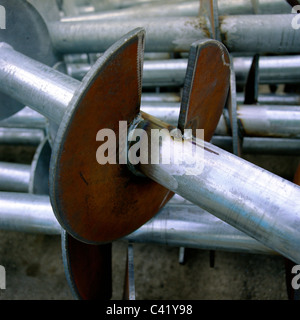 Groundwork and piling on a small construction project. Stock Photo