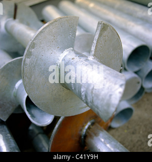 Groundwork and piling on a small construction project. Stock Photo