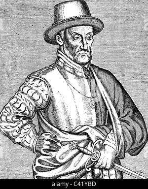 Montluc, Blaise de Lasseran-Massencome, seigneur de, circa 1501 - 26.7.1577, French general, half length, contemporary copper engraving, Artist's Copyright has not to be cleared Stock Photo