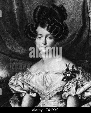Maria, 16.2.1786 - 23.6.1859, Grand Duchess of Saxe-Weimar-Eisenach 28.6.1828 - 8.7.1853, half length, after painting, circa 1820, Artist's Copyright has not to be cleared Stock Photo
