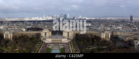 Trocadero panorama from the Eiffel tower Stock Photo