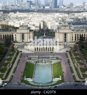 Trocadero from the Eiffel tower Stock Photo