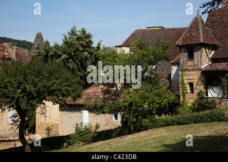 Houses in old part of Sarlat-la-Caneda Dordogne France Stock Photo