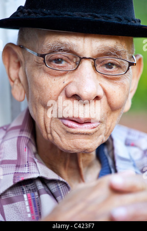 Elderly African American man in Washington DC Stock Photo