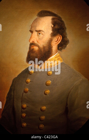 1864 Portrait of Thomas "Stonewall" Jackson by J.W. King, National Portrait Gallery, Washington DC Stock Photo