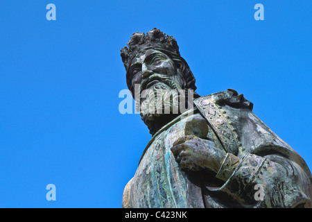 Statue of Dom Pedro I, first Emperor and founder of Brazil, and King of Portugal, known as Dom Pedro IV, Cascais, Portugal Stock Photo