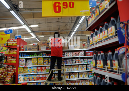 CHINA BEIJING Wumart supermarket in Beijing with different varieties of