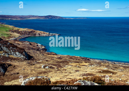 North West coast of Scotland taken at Gruinard bay from viewpoint along the A832 road in Wester Ross, Scotland Stock Photo