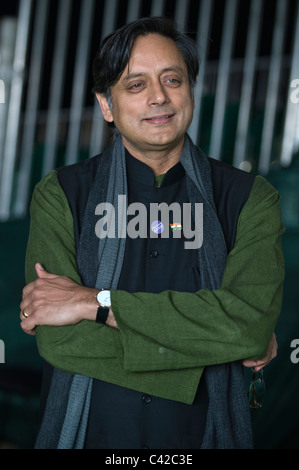 Shashi Tharoor Indian novelist and politician pictured at Hay Festival 2011 Stock Photo