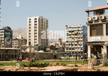 Modern Town City Central Damascus Syria Stock Photo