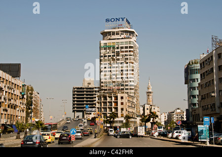 Modern Town City Central Damascus Syria Stock Photo