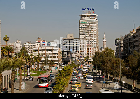 Modern Town City Central Damascus Syria Stock Photo