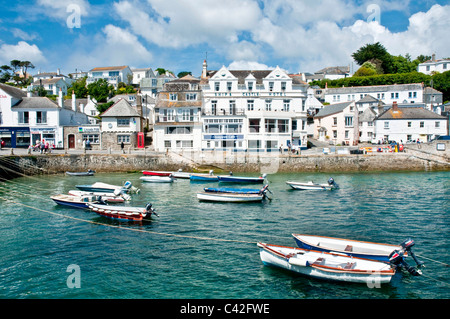 Boats in the harbour at St Mawes Cornwall England Stock Photo