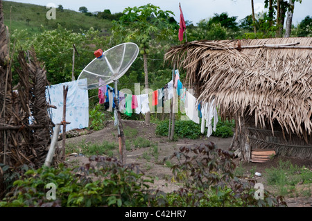 Movimento Dos Sem Terra  MST Is a political movement in Brazil where landless rural workers squat or reclaim unused  land. Stock Photo