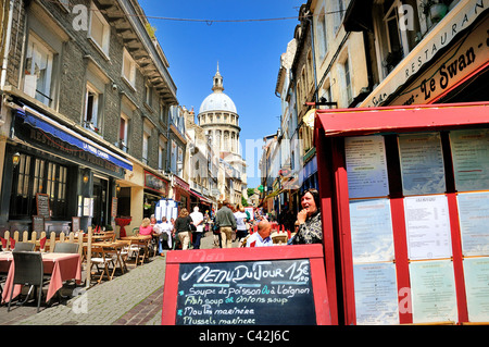Boulogne old town centre,France Europe Stock Photo