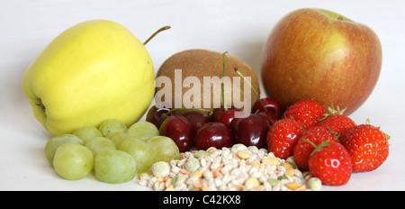 5 a day Fruit and Pulses Stock Photo