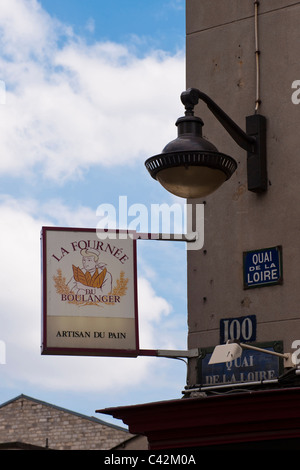 PARIS, FRANCE - MAY 08, 2011:  Boulanger Sign on Quai de la Loire Stock Photo