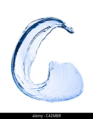 water splash close up isolated on white background Stock Photo
