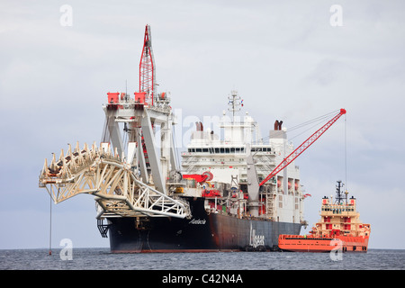 Allseas Audacia pipelay vessel for laying pipelines in for North Sea ...