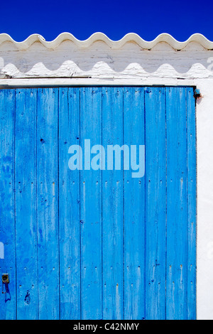 architecture balearic islands white blue doors detail Balearic islands Stock Photo