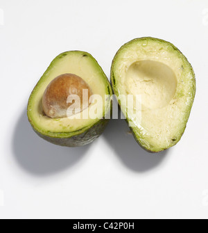 Avocado cut in half Stock Photo