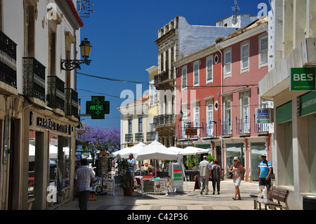 Street cafe, RVA d. Francisco Gomes, Old Town, Faro, Faro District, Algarve Region, Portugal Stock Photo