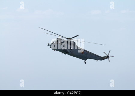 Sea King helicopter of the Spanish Navy in flight Stock Photo