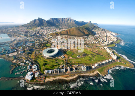 Aerial view of the city of Cape Town, South Africa. Stock Photo