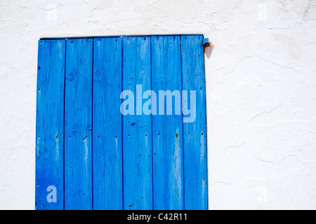 architecture balearic islands white blue doors detail Balearic islands Stock Photo