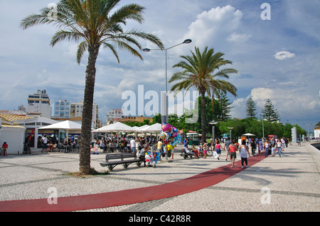 Waterfront promenade, Portimão, Algarve Region, Portugal Stock Photo
