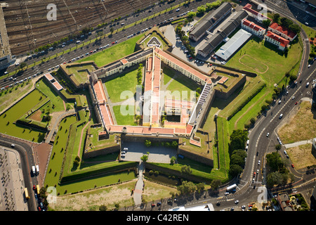 Aerial view of the Castle in Cape Town, South Africa. It was built by the Dutch who settled the Cape in the mid 17th century.