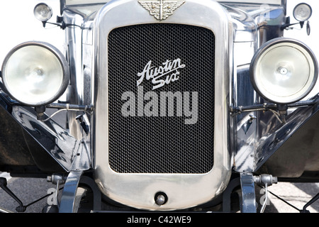 Detail of front of vintage Austin Six motor car Stock Photo