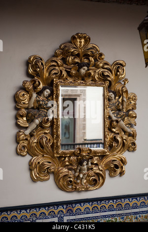Ornate Mirror at The Casa de los Azulejos or 'House of Tiles' Mexico City Stock Photo