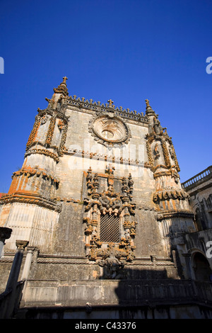 Manueline Window, Convento de Cristo (UNESCO world Heritage), Tomar, Ribatejo, Portugal Stock Photo